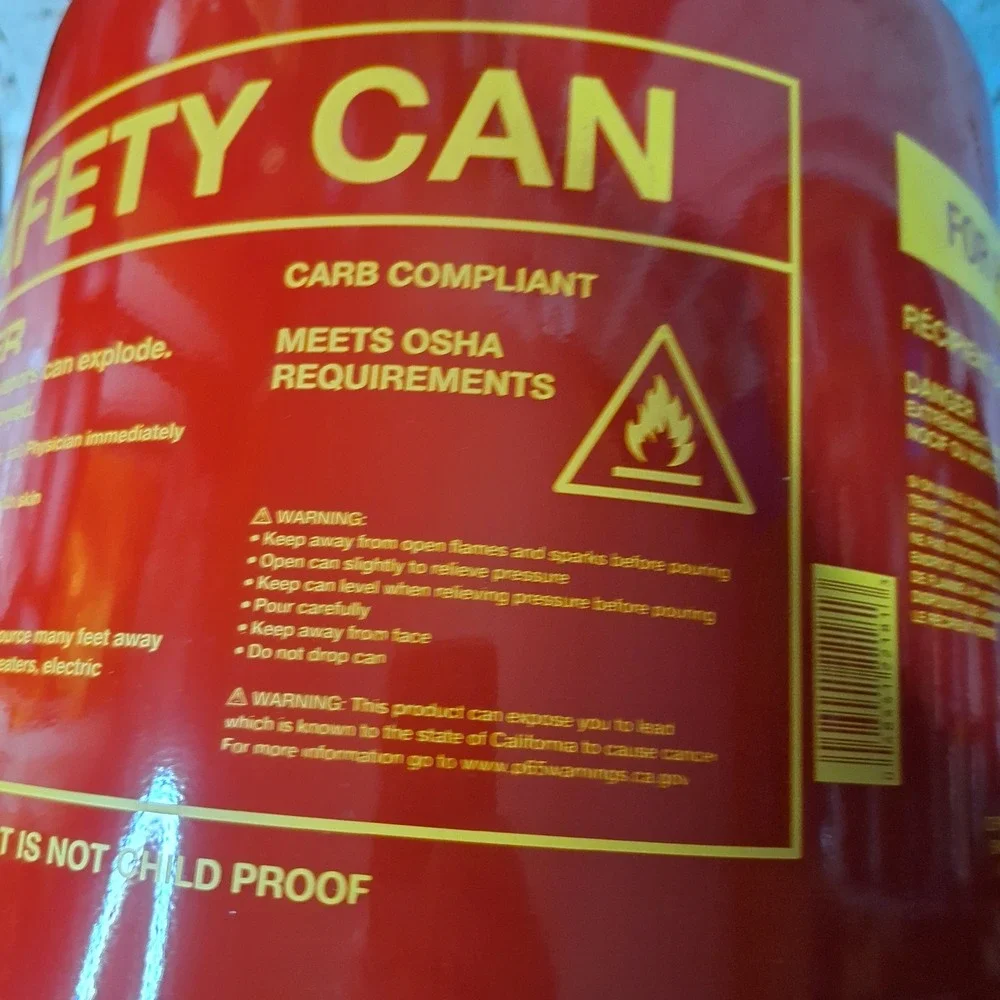 Eagle UI50FS Type I Safety Can 5 Gallon Red Steel Gasoline Storage Gas Can USA